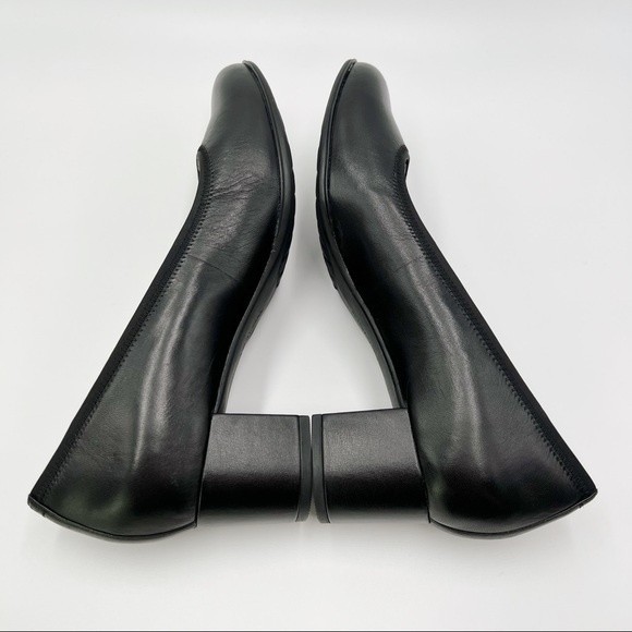 Aravon Womens Size 8 Black‎ Leather Pumps Heels Shoes Comfort Career Work Office - Picture 8 of 14
